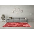 thumbnail image 3 of Ahgly Company Indoor Square Patchwork Red Transitional Area Rugs, 6' Square, 3 of 4