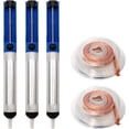 thumbnail image 1 of Mecha de soldadura XianweiShao 3 bombas desoldadoras 2 trenzas 2.5 mm 1.5 m azul, 1 of 5