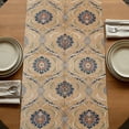 thumbnail image 5 of Orange Blue Beige Floral Table Runner, Retro Botanical Abstract Vintage Washable Cotton Linen Table Runners 70 Inches Long, Dresser Scarf Runner for Dining/Kitchen/Coffee/TV Stands/Cabinets 13''x70'', 5 of 9