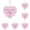 Pink*5, variant on My First Valentine's Day" Round Acrylic Ornament (5-Pack) - 3.14in Valentine's Day Decor, Couple Keepsake for Dating Anniversary,White