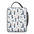 thumbnail image 5 of Police and Officer White Pattern Insulated Lunch Bag for Men Women,Waterproof Lunch Box for Work,Picnic or Travel,Thermal Insulation,10.63x9.06x3.54 Inches, 5 of 5