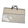 thumbnail image 2 of Organizador de ropa, bolsa de almacenamiento de mantas, contenedor de almacenamiento, organizador de armario transparente, bolsa de edredón para borde marrón, 2 of 8