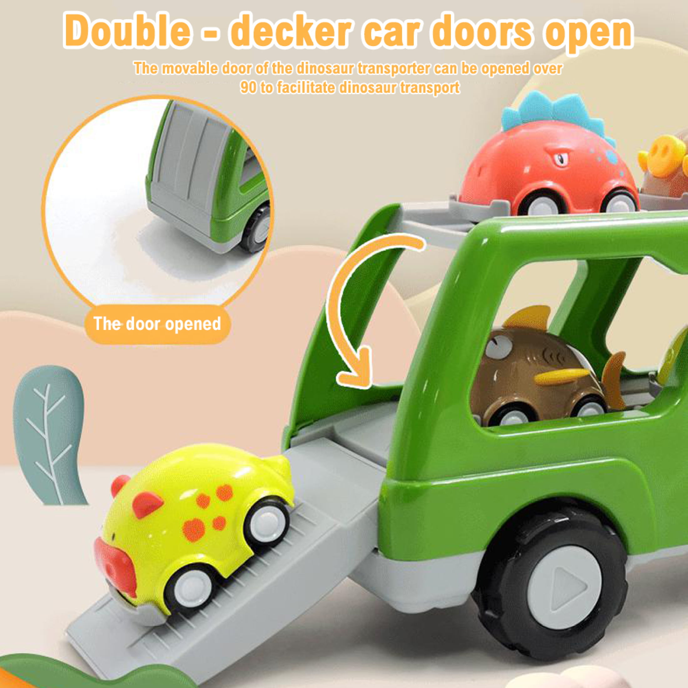 New Dinosaur Paradise Slide Toy Mini Pressure Inertia Dino Car Back of The  Car Birthday Christmas Gift for Girl Boy Children Kid