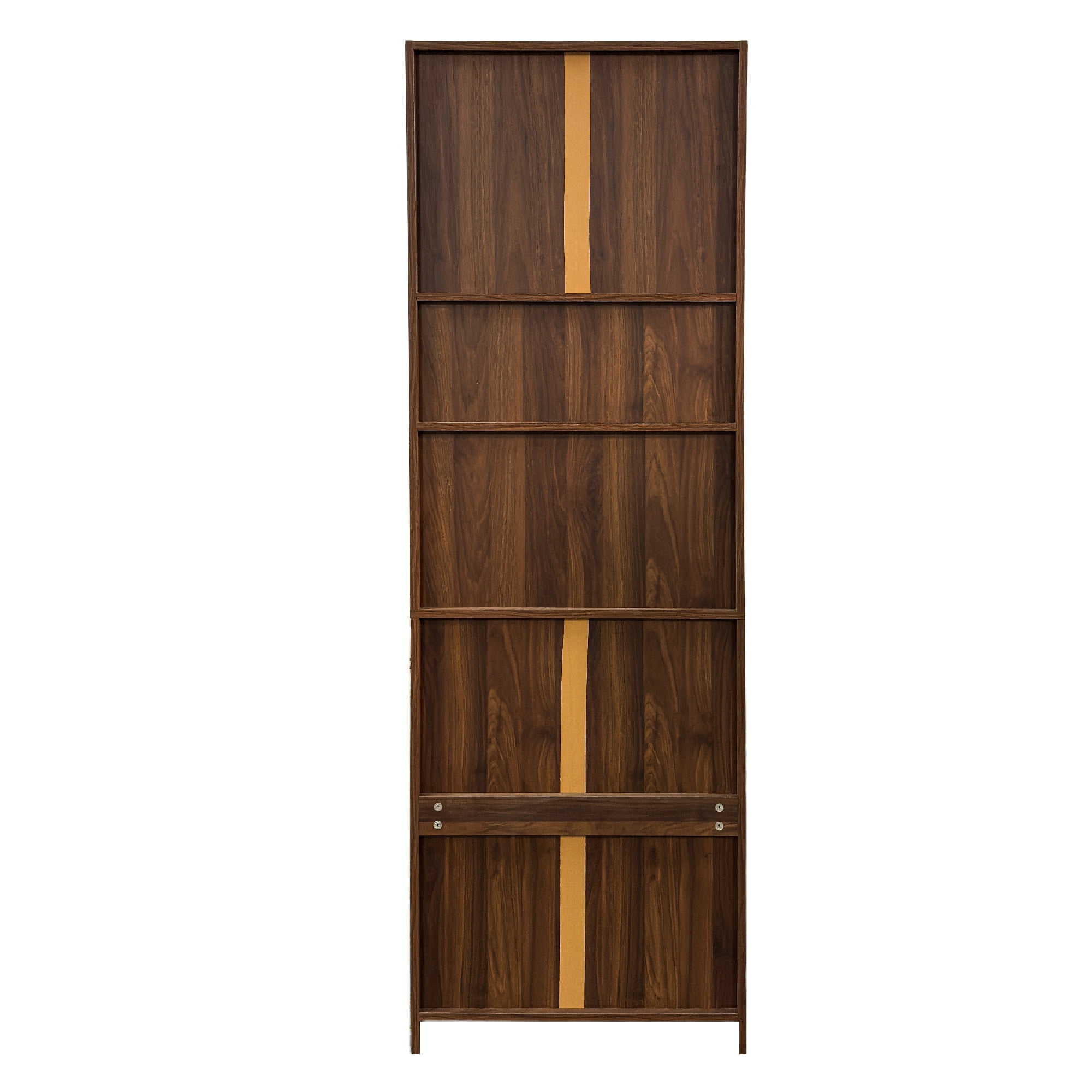 Kitchen Pantry Cabinet Farmhouse Storage Cabinet with Glass Door Pull-Out Shelf, Walnut
