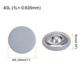 thumbnail image 2 of 10uds 40L Tela Paño Cubierto Botón 25mm Redondo Metal Vástago Costura Botones para Trajes Vestido Blusas Claro Azul Unique Bargains, 2 of 5