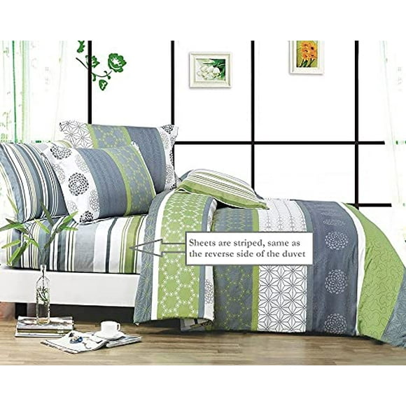 Swanson Beddings Serene 100% Cotton Sheet Set: Fitted Sheet, Flat Sheet and Two Matching Pillowcases (California King)