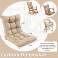 thumbnail image 2 of Kimunuk Outdoor Chair Cushions Set of 2, 42 x 21 x 5 in Non Slip Porch Swing Cushion Seat Back Cushions with Ties for Indoor Patio Rocking Chair, Sand, 2 of 8
