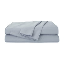 EcoPure 4-Piece King Sheet Set | 100% Organic Cotton | Comfort Washed | Deep Pocket | Blue