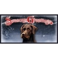 thumbnail image 2 of DGS Originals Chocolate Lab (Labrador Retriever) Dog Season's Greetings Dog Sign/Plaque Featuring The Art of Scott Rogers, 2 of 2