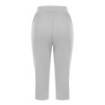 thumbnail image 5 of ABATAB Women's Plus Size Capri Pants Loose Soft Yoga Workout Crop Pants Casual Lounge Exercise Running Capri Pants with Pockets, 5 of 7
