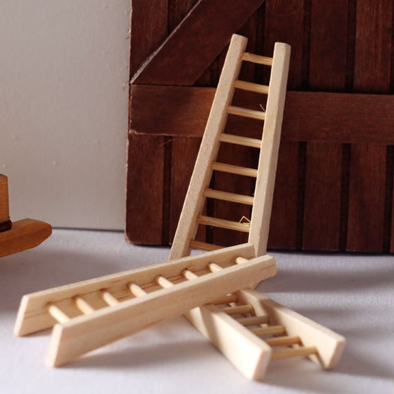 LEORX 1Set Mini Ladder Decor Decorative Wood for Children Home Decoration