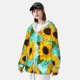 thumbnail image 3 of Fotbe Sunflowers With Green Leaves Chaqueta con Protección Solar UPF 50+ para Hombre y Mujer, Camisa con Capucha y Bolsillos-Large, 3 of 7