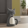 thumbnail image 2 of 3D Cat Fabric Weighted Bag Door Stop 2.3 lbs Black White, 2 of 7