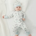 thumbnail image 4 of WIBACKER Newborn Viscose from Bamboo Sleeper 2-Way Zipper Pajamas for Baby Boys & Baby Girls Snug Fit One Piece, 4 of 7