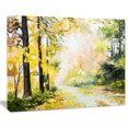thumbnail image 1 of Impression sur toile « Road In Colorful Forest » Design Art, 1 of 3