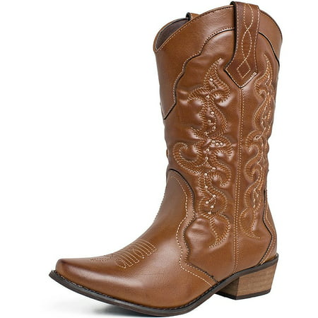 SheSole Womens Ladies Cowboy Western Cowgirl Country Boots