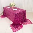 thumbnail image 5 of Efavormart 90"x156" Fuchsia Silver Wave Embroidered Seamless Sequin Rectangle Tablecloth, 5 of 6