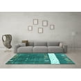 thumbnail image 3 of Ahgly Company Indoor Rectangle Abstract Light Blue Contemporary Area Rugs, 2' x 3', 3 of 4