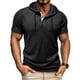 thumbnail image 1 of pstuiky camisetas para hombre, Camiseta informal de manga corta con cuello redondo y botones de color liso para hombre camisas casuales para hombre m, 1 of 8