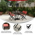 thumbnail image 3 of BizChair Set of 4 Commercial Grade Indoor/Outdoor Folding Chairs with Red Flex Comfort Material Backs and Seats and Black Metal Frames, 3 of 16