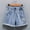 Blue, variant on CheerKidz Girls Summer Denim Shorts with Elastic Waist Bright and Thin for Middle School Students’Softable Everyday Wear 4-15 Years(,4-5 Years)