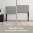 thumbnail image 4 of LammaLoe Square Tufted Upholstered Full Headboard with Adjustable Height, Silver, Full, 4 of 6