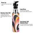 thumbnail image 3 of Yayeee 20oz Insulated Water Bottle Double Wall Stainless Steel with Flip Straw Lid, Swirling Circles, 3 of 7
