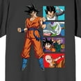 thumbnail image 2 of Dragon Ball Super Goku Character Panels Men's Charcoal Crew Neck Short Sleeve T-shirt-Large, 2 of 3