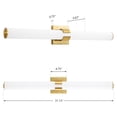 thumbnail image 4 of KAISITE Modern 1-Light Dimmable LED Bathroom Vanity Light, Waterproof Lamps for Bathroom, Acrylic Lampshade, 4 of 8