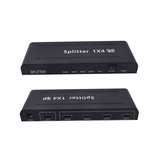 Gwong Electrónica 1 entrada 4 salida HDMI compatible con High Clarity Splitter Vide Splitter VGA para reproductor de DVD