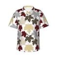 thumbnail image 1 of Balery maple leaves Camisas hawaianas de manga corta para hombre, camisas playeras de corte holgado, camisas de vacaciones con botones,Small, 1 of 7