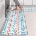 thumbnail image 2 of Kitchen Rugs Sets Of 2,Blue and Red Christmas Pattern Anti Fatigue Kitchen Mat Rugs Non Slip Washable,Decorative Kitchen Floor Mats for Kitchen,Sink,Laundry,17"X47", 2 of 5