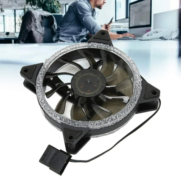 Boîtier De Ventilateur Pour Châssis D'ordinateur PC LED 15 LumiÈRes  Ventilateur De Refroidissement De Radiateur