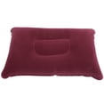 thumbnail image 3 of 2pcs Super-thick Flocking Fabric Inflatable Pillow Portable Travel Pillow for Outdoor Activities (Purplish Red), 3 of 7