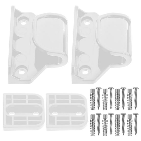 OFFIGAM Retractable Baby Gate Replacement Parts Set for Indoor and Outdoor Use Includes Latches and Brackets White