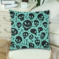 thumbnail image 3 of MKHERT Monsters And Skulls Green Throw Pillowcase Pillow Cover Cushion Couver 18x18 inch, Set of 2, 3 of 3
