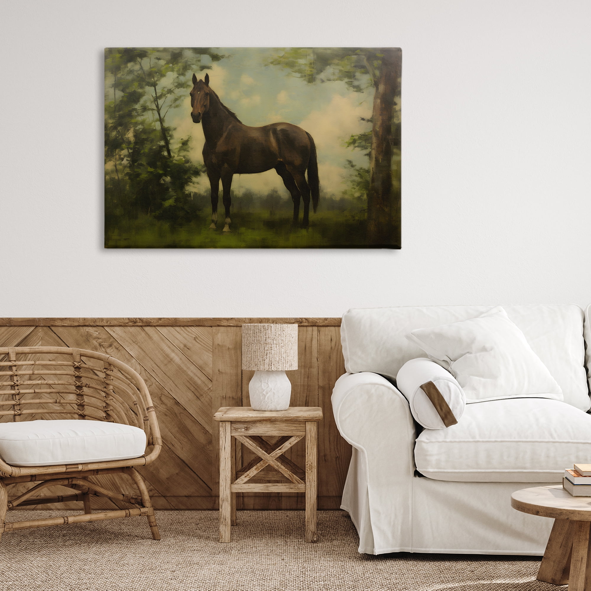Stupell Industries Forest Horse Portrait Canvas Wall Art, design by Petal Prints Design