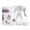 WHITE, variant on Manual Breast Pump, Portable Breastfeeding Pump with Soft Silicone Flange, Adjustable Suction, 150ml Milk Collector Bottle, BPA Free, Clear