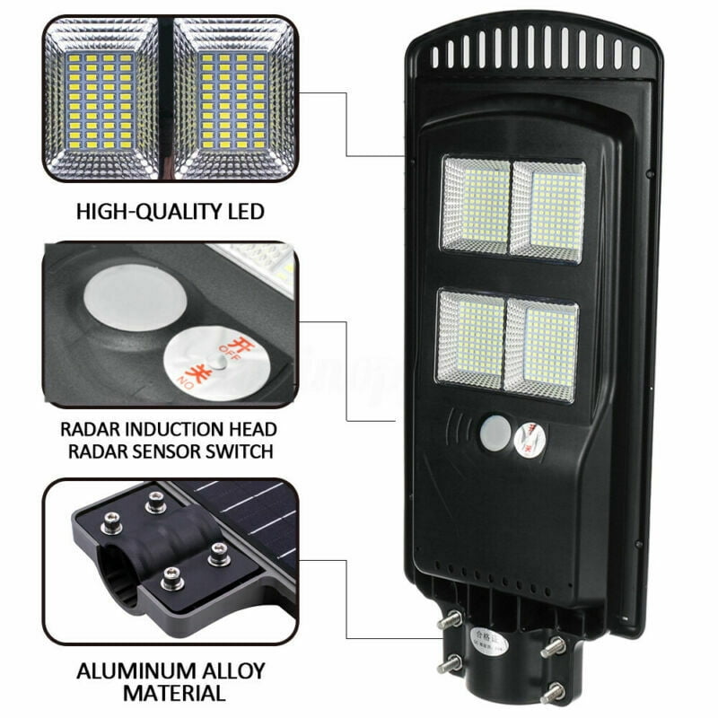 450W 576 LED Wall Street Light Solar Panel Outdoor Garden Lamp+Remote Control U*