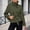 X-851Green, variant on YMNXA Women'S Trench Coat Long Sleeve Stand Collar Solid Color Button Comfortable Cropped Jacket With Belt For Daily Wear Green L