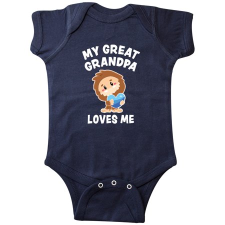 

Inktastic Cute Bigfoot My Great Grandpa Loves Me Gift Baby Boy Bodysuit