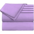 thumbnail image 2 of 4 Pieces Half Split Sheet Sets for Adjustable Beds 32" Split Head Queen - 800 TC, 100% Egyptian Cotton 18" Deep Pocket of Fitted Sheet, Extra Long & Soft Bedding - Lavender Solid., 2 of 5