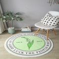 thumbnail image 4 of Ganfancp Alfombra Redonda de Pelo Corto - 23.6In Round-No Hair Loss Rug-Non-Shedding And Easy Care- Ideal para Áreas de Alto Tráfico En La Sala de Estar- Dormitorio-Lavable y Fácil de Ofertas de La S, 4 of 6