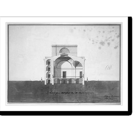 Historic Print, [Bank building (2nd Bank of the United States"), Philadelphia, Pennsylvania. Section from west to east]" - 2, 16" x 20"