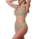 thumbnail image 4 of INSPIRAR CHIC Conjunto de Bikini de Mujer con Volantes, Escote en V, Tirantes Anchos, 2 Piezas, Top con Cinta Ajustable en la Espalda y Parte Inferior Triangular, Mediano, Leopardo Marrón, 4 of 5