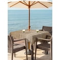 thumbnail image 2 of Outdoor Tablecloth with Umbrella Hole & Zipper, Vintage Brown Square Tablecloth 54x54 Inch, Modern Abstract Retro Art Patio Table Cover Waterproof Table Cloth for Picnic/Party, 2 of 7