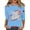 Blue_015, variant on 250 Anniversary USA Shirt 3/4 Length Sleeve Womens Tops Patriotic Graphic Tees Shirts Summer Tops 1776-2026 White M