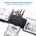 thumbnail image 6 of ENTSASMO Black USB 3.0 to IDE SATA Adapter USB 3.0 to SATA IDE Hard Drive Converter Combo for 2.5"/3.5" DE SATA SSD Hard Drives Disks with 12V 2A Power Adapter and USB 3.0 Cable for Laptops, 6 of 9