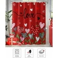 thumbnail image 6 of Valentines Day Red Shower Curtains for Bathroom Heart Floral Fabric Shower Curtain with Hooks, Love Flower Field Shower Curtain Set, Bathroom Curtains Decoration, Waterproof Polyester, 36"x72" Long, 6 of 6