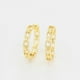 thumbnail image 3 of Modernos Aretes Arracadas Mediana Eslabones Dama Oro 18K Lam dorado Unitalla, 3 of 7